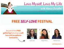 Tablet Screenshot of lovemyselflovemylife.com